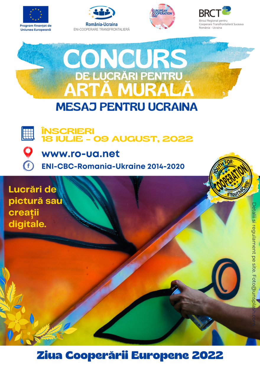 „Mesaj pentru Ucraina” - CONCURS de lucrări pentru ARTĂ MURALĂ