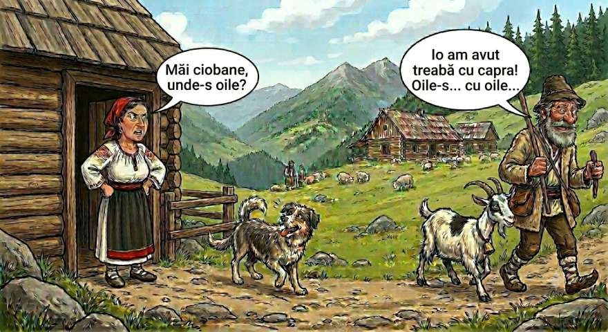 Ciobanul e pe câmp...